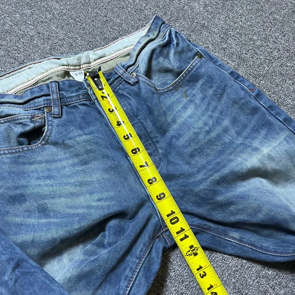 AW Selvedge Jeans 32x32 Blue Faded Straight Leg Button Fly Streetwear